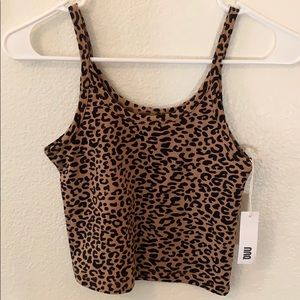 ARQ leopard crop tank, camisole, work out top